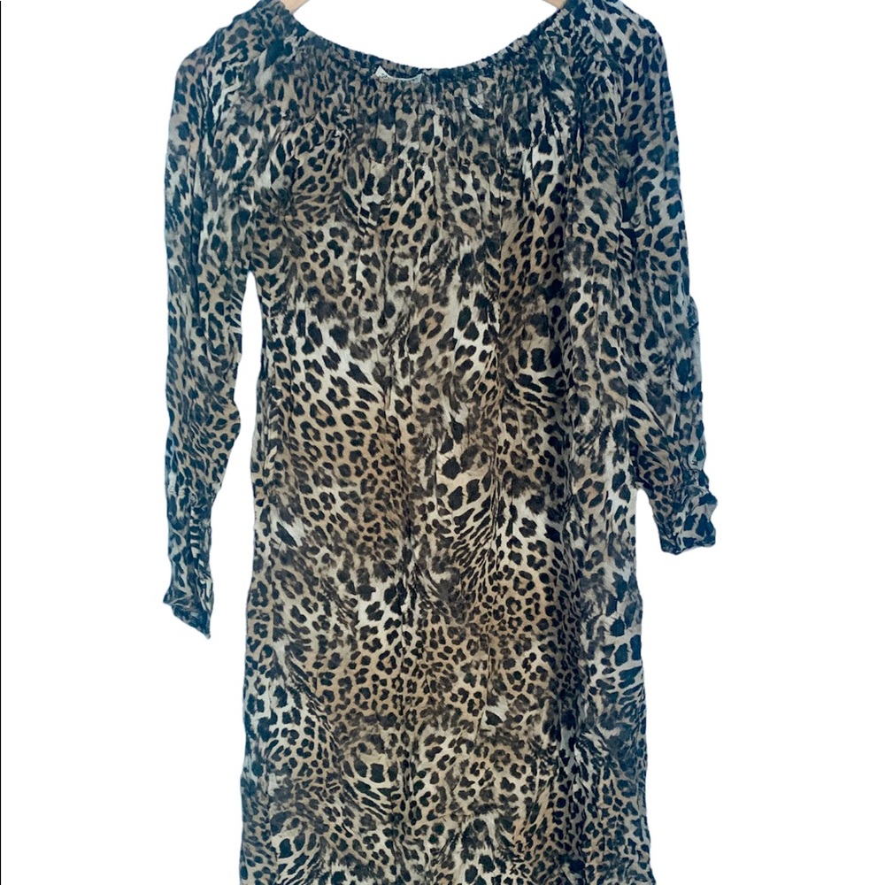 Vintage Y2K Sharango Leopard Print Dress Size S